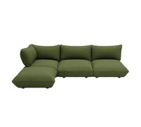 Canapé d'angle gauche/droite Sumo bouclé WxHxD 324x90x216cm