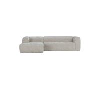 Canapé d'angle gauche en tissu beige Bean