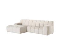 Vente-unique - Canapé d'angle Gauche en Tissu Chenille Beige BELADON