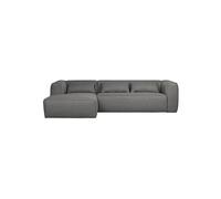 Canapé d'angle gauche en tissu gris Bean