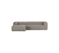 Canapé d'angle gauche en tissu gris clair Bean
