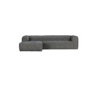 Canapé d'angle gauche en tissu gris foncé Bean