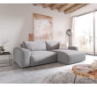 Canapé d'angle Lanzo XL 270x180 cm Microfibre Gris Recamière variable