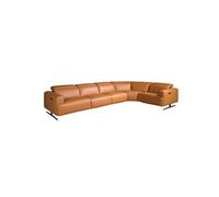Canapé d'angle modulable relax en cuir marron 6263, 310 x 310 x 97 cm -