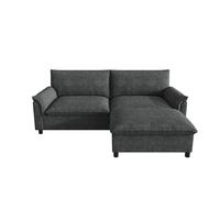 Canapé d'angle modulaire Cloud, Noir Aosom France