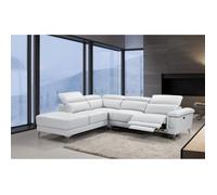 Canapé d'angle relax en cuir de Buffle Alessandro - Blanc Angle droit