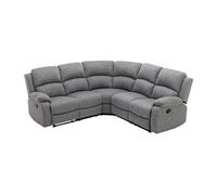 Vente-unique - Canapé d'angle Relax en Tissu chiné Gris RIETI