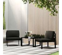 vidaXL Canapé modulaire Partie centrale avec coussin Aluminium anthracite