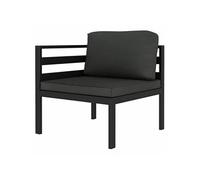 vidaXL Canapé d'angle modulaire 1 pièce avec coussin Aluminium Anthracite