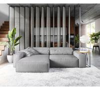Canapé d'angle Sirpio XL 270x170 cm Microfibre Gris Recamiere variable
