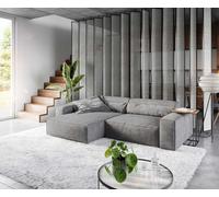 Canapé d'angle Sirpio XL 270x170 cm Microfibre Taupe Recamiere variable