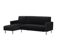 Canapé d'angle tissu réversible ""Rio"" - 4 places - Gris anthracite