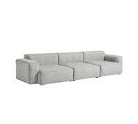 Canapé de 3 places Mags Soft accoudoir bas black stained pine wood legs