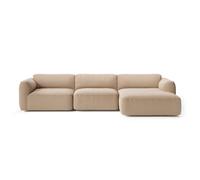 Canapé de 3 places méridienne droit Develius Mellow removable cover/WxHxD 309x70x150cm