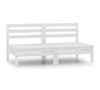canapé de jardin 2 places en pin blanc 63,5 x 62,5 x 63,5 cm