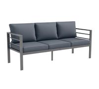 Canapé de jardin 3 places Outsunny avec coussins d'assise et dossier - canapé extérieur en aluminium - 185L x 66l x 64H cm