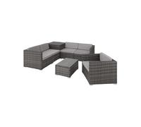 Canapé de jardin Pisa 5 places avec coffre de rangement, variante 2 - gris