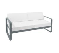 Canapé de jardin de 2 places Bellevie cushion fabric Sunbrella® grey white
