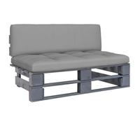 Canapé de jardin en bois de pin imprégné - VidaXL - Gris - Salon bas - 2 personnes