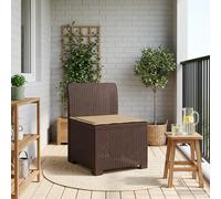 Fauteuil 1 place avec coussin, imitation rotin, plastique PP, anthracite (vidaXL)