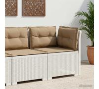 Fauteuil 1 place avec coussin, imitation rotin, plastique PP, gris clair, marque vidaXL
