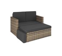 Canapé de jardin CORFOU modulable - marron naturel