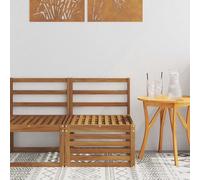 Canapé de jardin moderne en bois d'acacia massif, couleur naturelle, design universel avec aspect store, résistant aux intempéries, idéal pour le jardin et la terrasse, facile à utiliser