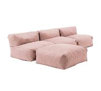Canapé de jardin modulable 4 places rose poudré Mixi, Oviala