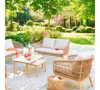 Canapé de jardin ORISSA Taupe 2 places - Polyester, Acier Hespéride