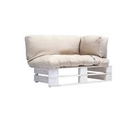 vidaXL Canapé-palette de jardin avec coussins en pin couleur sable