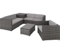 Canapé de jardin Pisa 5 places avec coffre de rangement, variante 2 - gris