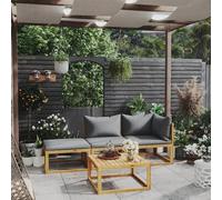 Canapé de jardin pour 3 personnes avec table, mobilier de balcon, canapé lounge pour balcon, salon de jardin extérieur, petit canapé, salon de jardin en bois, mobilier de terrasse