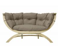 Canapé de jardin SIENA DUE Amazonas taupe en bois 2 places