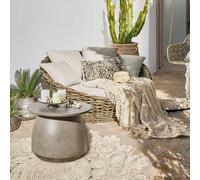 Canapé de jardin Varolinos marron/beige H/L/P env. 70/150/145 cm