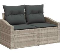 Canapé de jardin vidaXL avec coussins 123 x 62 x 69 cm en polyrotin