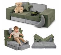 Canapé de jeu enfant, modulable, coin douillet, blocs, velours