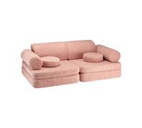 Canapé de jeu pour enfants Tissu Teddy Goyave Wigiwama - 4751030598406