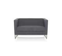 Canapé de salon BARBADOS Cadre en acier inoxydable 2 places gris foncé