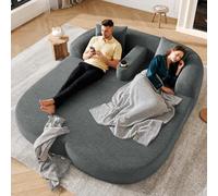 Canapé de sol 2 places en velours côtelé, accoudoirs amovibles avec | Canapé de salon pliable avec fonction salon, sans montage, accoudoir amovible avec porte-gobelet, pour salon et appartement