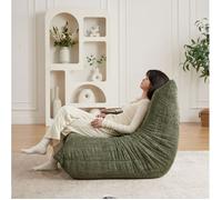 Canape de sol 2 places sans accoudoirs AESVAR style Togo en chenille verte 127 x 99 x 83 cm