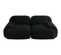 Canapé deux places 82 pouces, UWOT, avec accoudoirs et base antidérapante, adapté aux salons, chambres à coucher et home cinémas, noir Noir