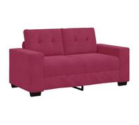 Canapé deux places avec coussin Rouge bordeaux Velours