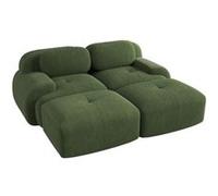 Canapé deux places, ensemble de canapés multifonctionnels, UWOT, accoudoirs ergonomiques et rembourrage moelleux haute résilience, vert Vert
