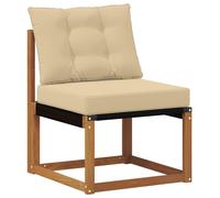 Canapé d'extérieur de taille moyenne vidaXL en bois massif d'acacia et tissu Textilene naturel