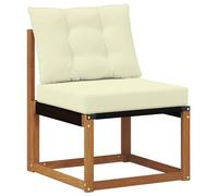 Canapé d'extérieur de taille moyenne vidaXL en bois massif d'acacia et tissu Textilene naturel