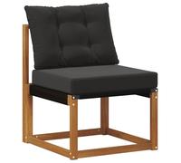 Canapé d'extérieur de taille moyenne vidaXL en bois massif d'acacia et tissu Textilene naturel