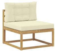 Canapé d'extérieur moyen vidaXL en polyester blanc