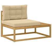 Canapé d'extérieur VidaXL avec coussins, blanc, 115 x 83 x 73 cm, polyester