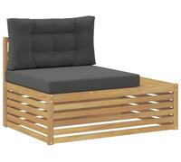 Canapé d'extérieur vidaXL, blanc, 115 x 83 x 73 cm, bois massif d'acacia