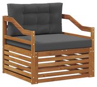 Canapé d'extérieur vidaXL, couleur naturelle et anthracite